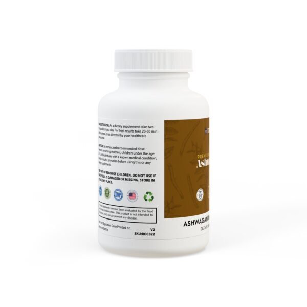 Ashwagandha and Black Pepper Supplement (60 capsules) - Image 2